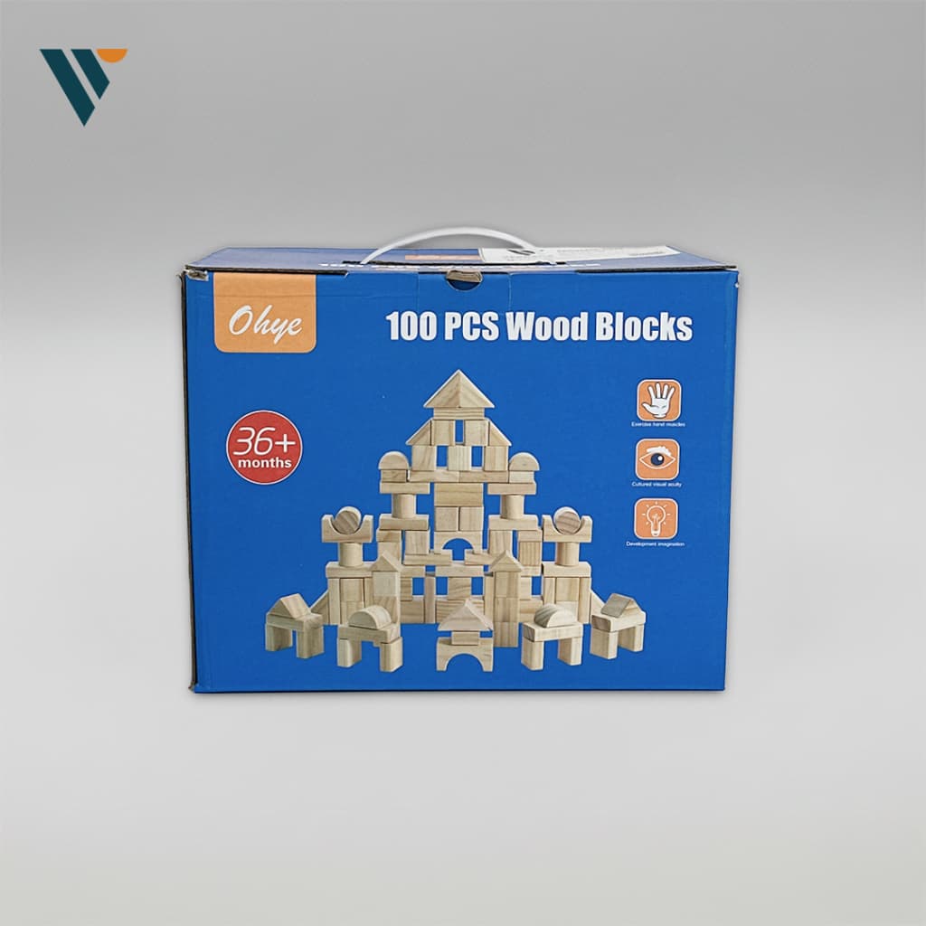 Build & Balance Wooden Blocks - Image 1